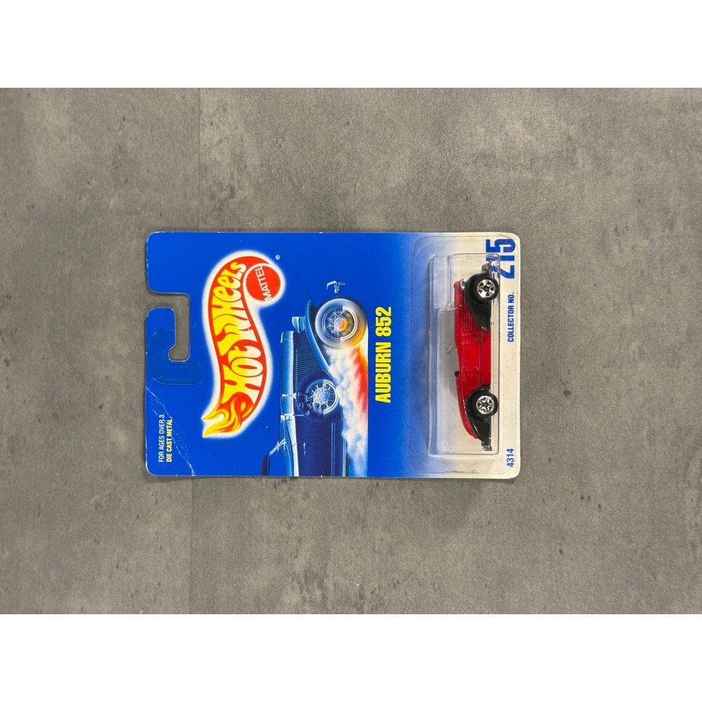 Hot Wheels Die-cast Car Auburn 852 Red Collector No 215 1991 Mattel NEW
